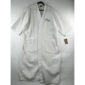 Monarch Cypress Spa Robe Zyia Embroidered Light Waffle Knit White 401-48-CHN